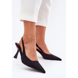 Ženske sandale na crnoj pin crna