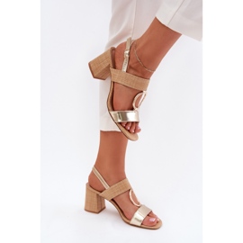 Sandale na barbi zlatni