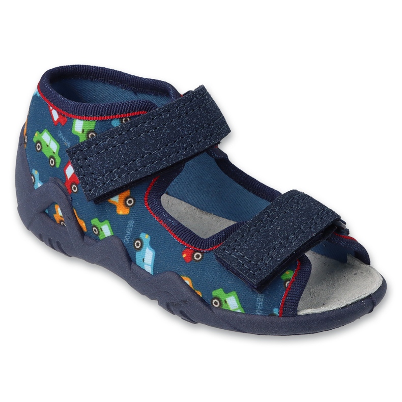 Dječje papuče Befado 350p056 kožni umetak plava