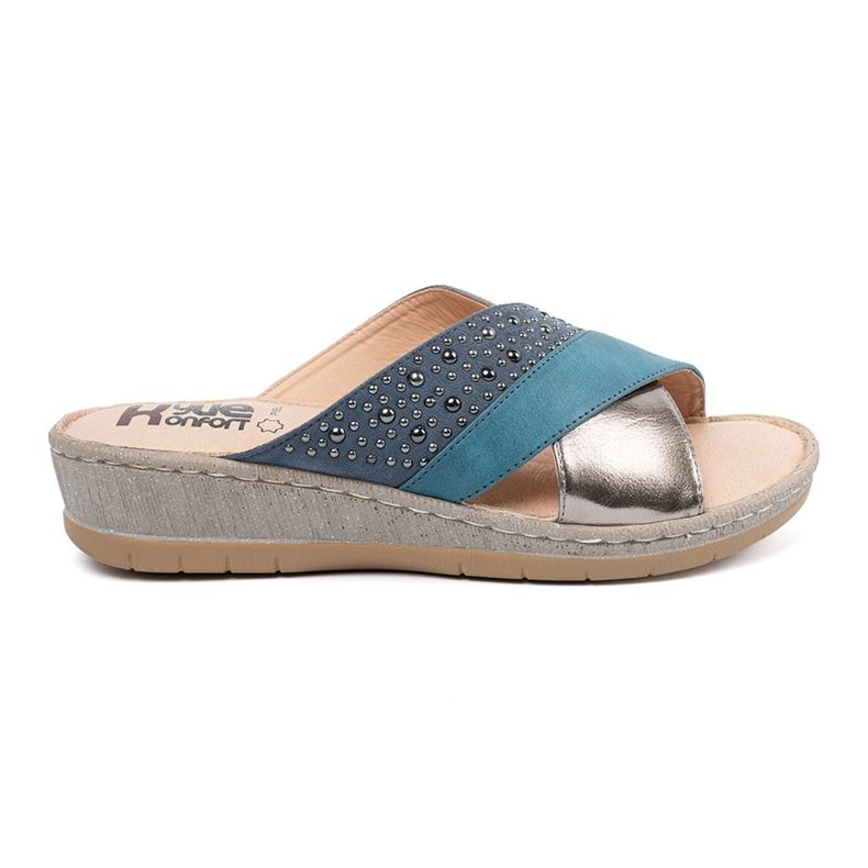 Shelvt Plavi klinovi sa srebrnim klipovima plava