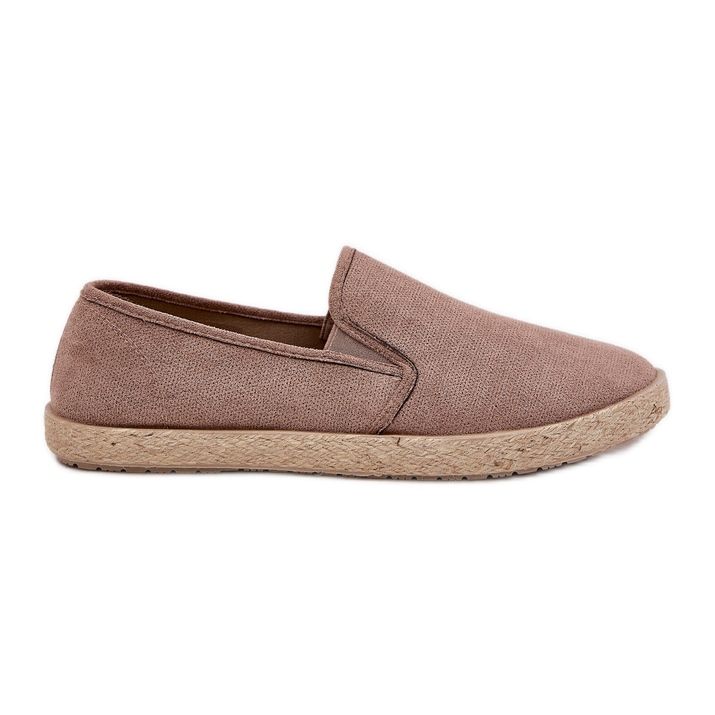 Espadrilles muške tenisice s eko suede tamnom bež