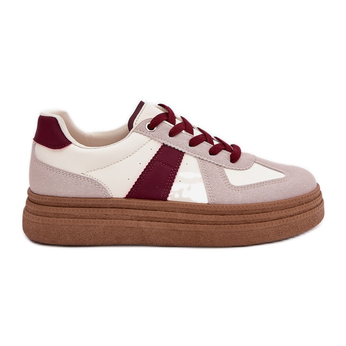 Ženske tenisice na burgundskoj platformi crvena