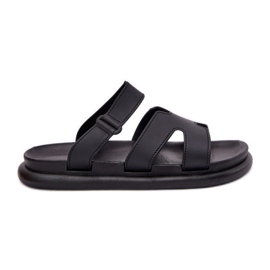 Ženske gumene papuče s crnim pojasom crna