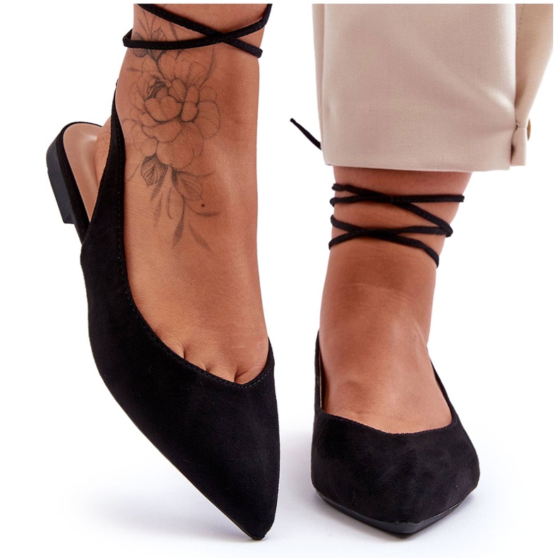 Ženske eko-rano crne balerine crno