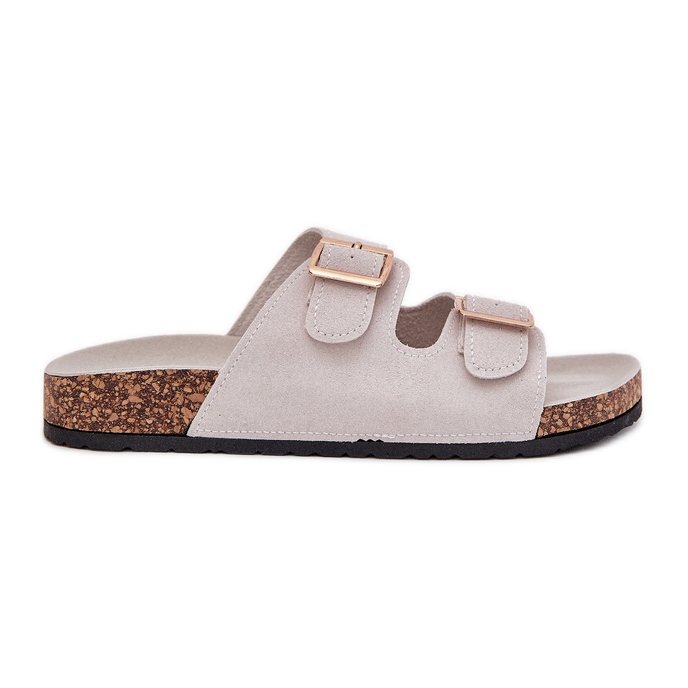 Boto Ženski klip sa zlatnim stezaljkama i sivim šavovima za luk siva