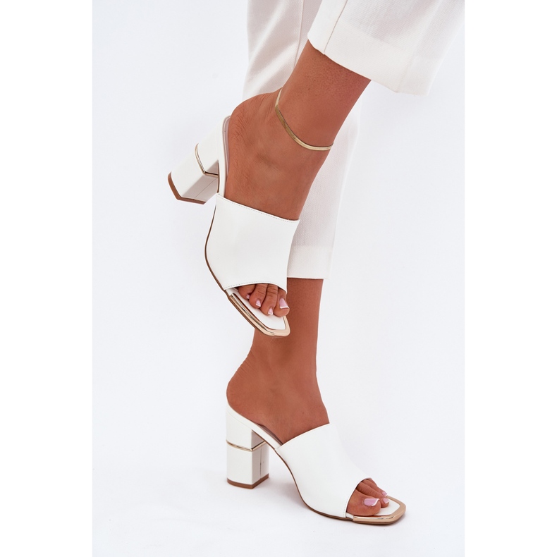 Boto Elegantne ženske papuče na bijeloj Raiza Posti bijela