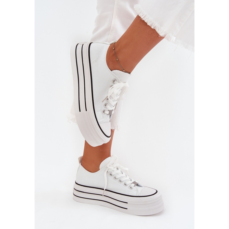 Boto Ženske tenisice na masivnoj platformi bijele marine bijela