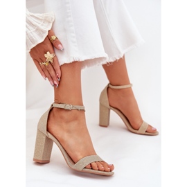 Boto Sjajne ženske sandale na Zlatnoj Kavini zlatni