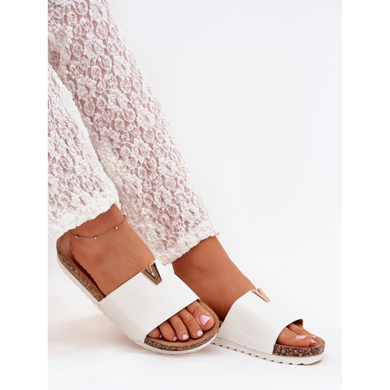 Boto Ženski okretni lepci na plutaj platformi s ukrasnim bijelim Vessira detalj bijela