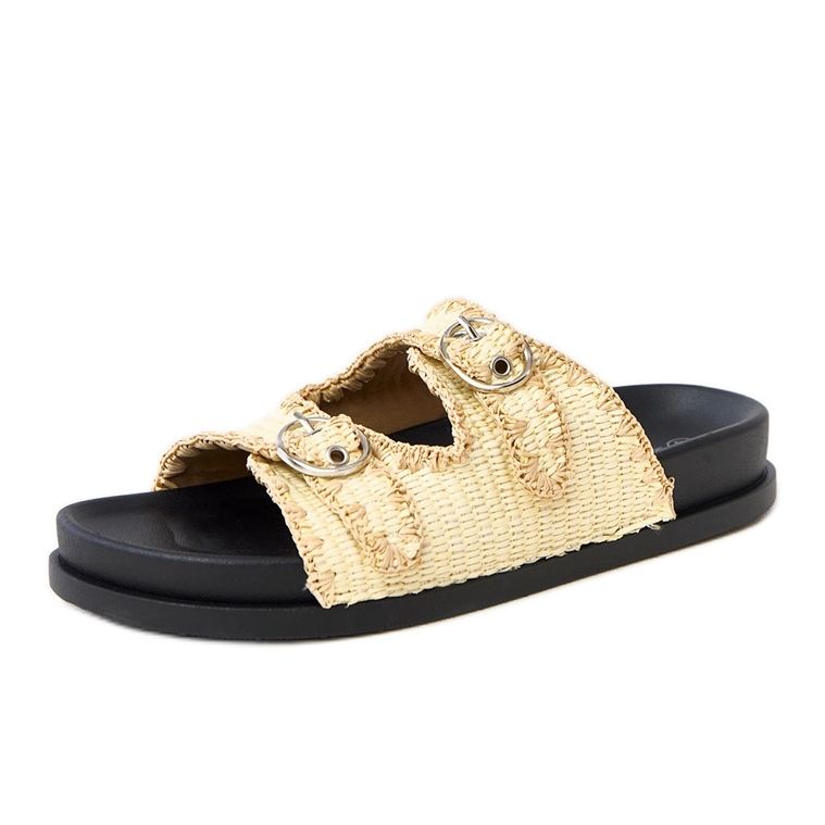 Beige pletenice s kopčama sa Sameli bež