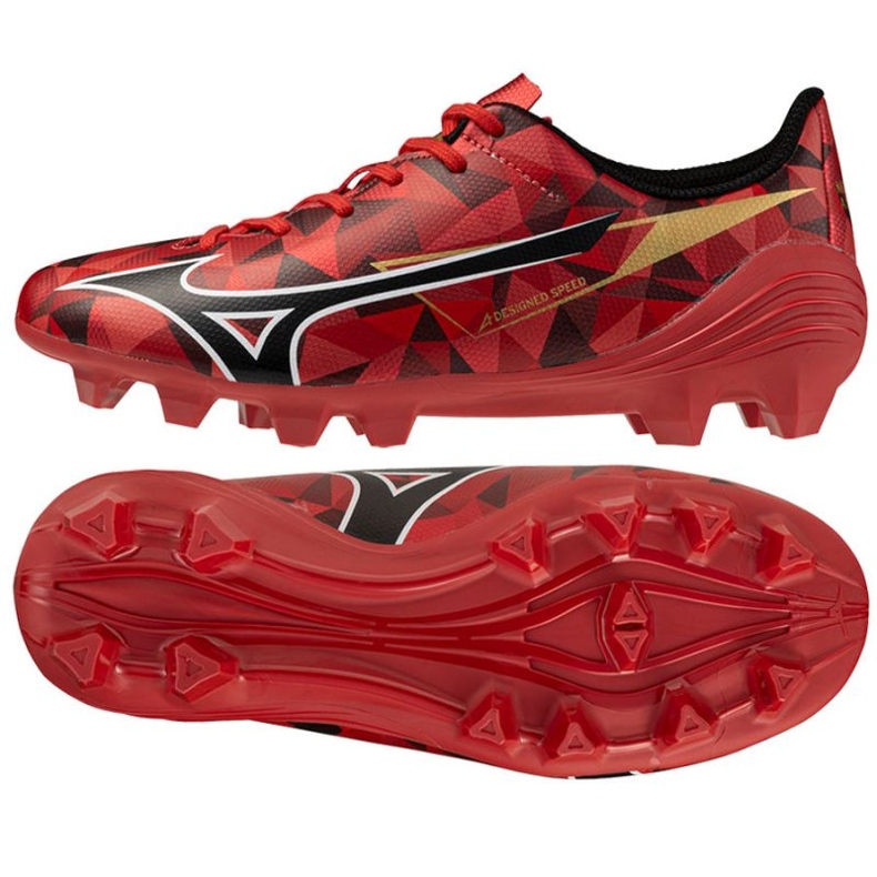 Mizuno Alfa II Odaberite JR FG P1GB256560 Cipele crvena