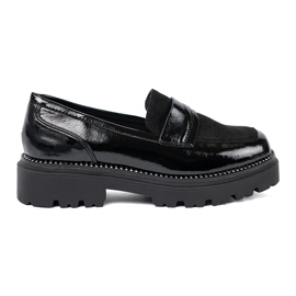 Goodin Lakirani loaferi s klipovima crna