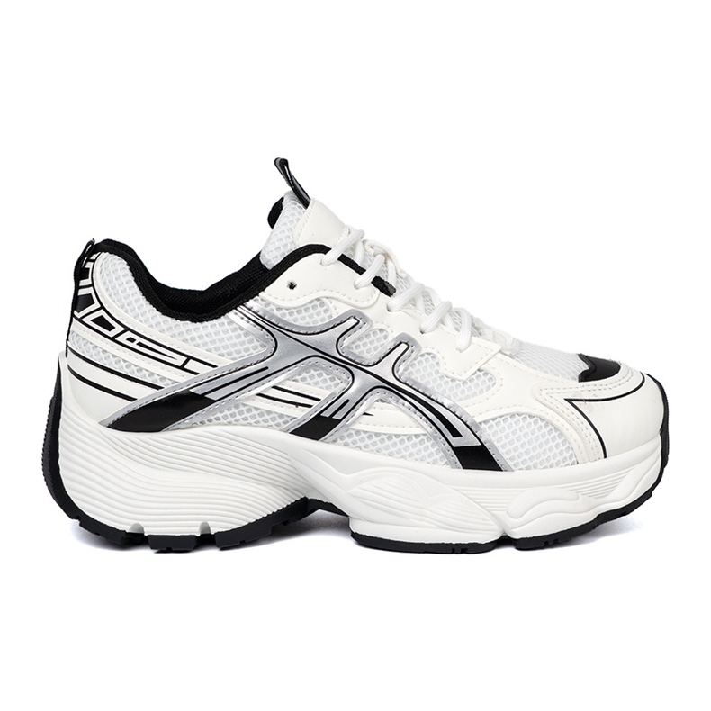 Shelvt Bijele i bijele udobne tenisice s mrežicom