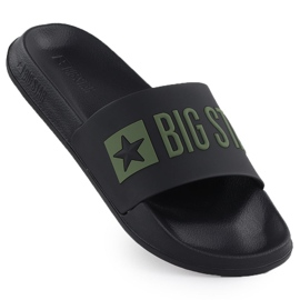 Black Big Star SS174359 Muške papuče s crnom plažom crna