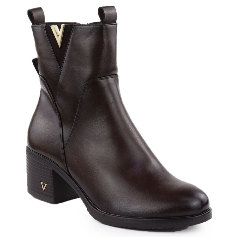 Ženske čizme na post izoliranom smeđoj Vinceza 58581 smeđa