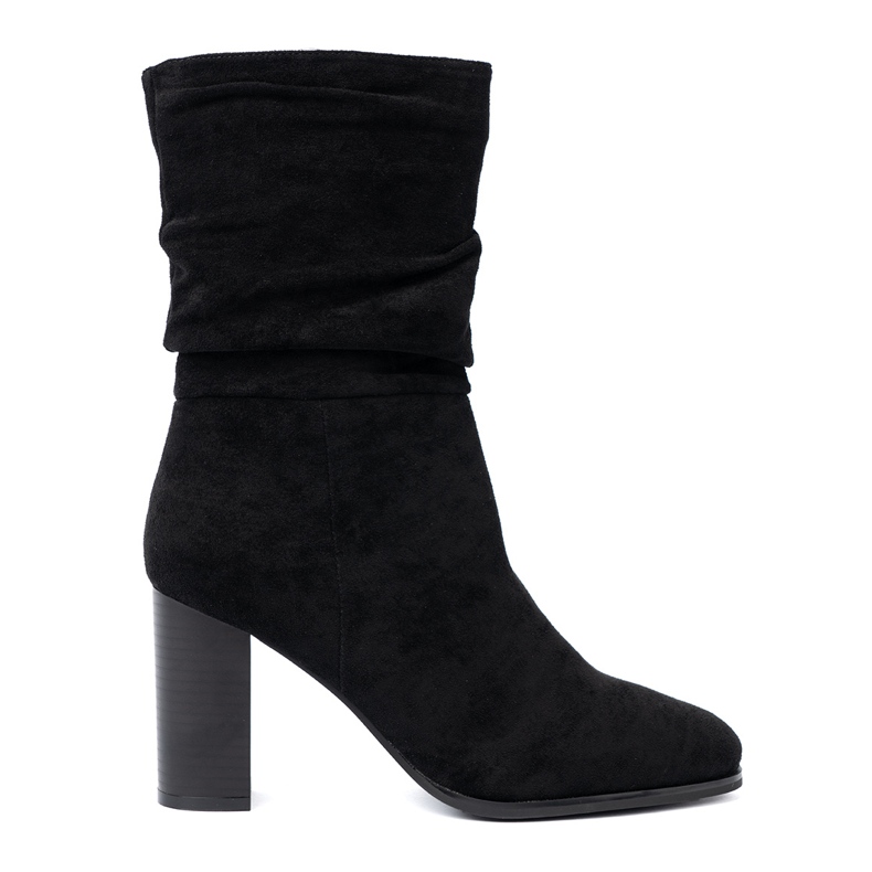 Shelvt Crne čizme na posta s gornjim gornjim dijelom crno