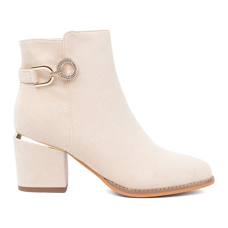 Shelvt Lagane bež čizme na posta s ukrasnom stezaljkom