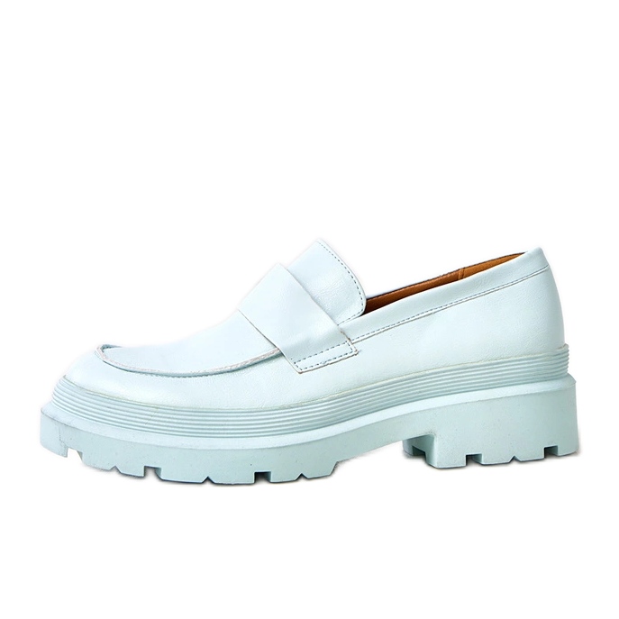 Plavi mokasini izrađeni od eko -leather serafina plava