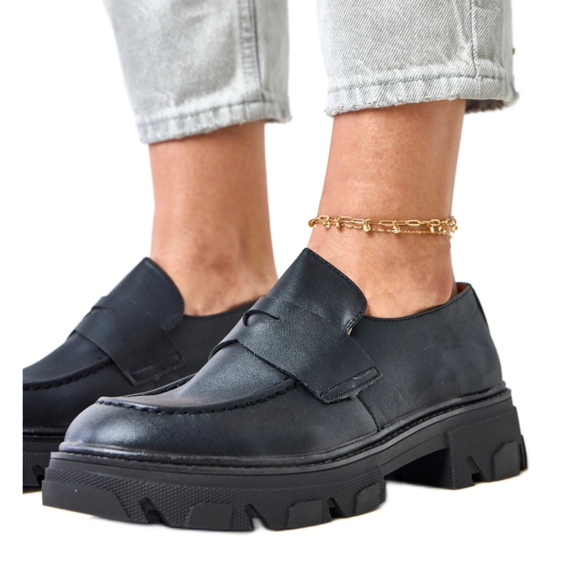 Crne ženske macasine mokasine Kirne crno