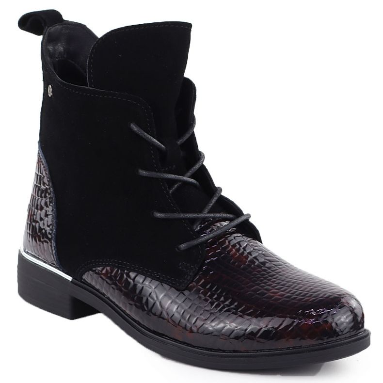 Kožna lakirana antilop žena izolirana tamno smeđa filippo dbt4749