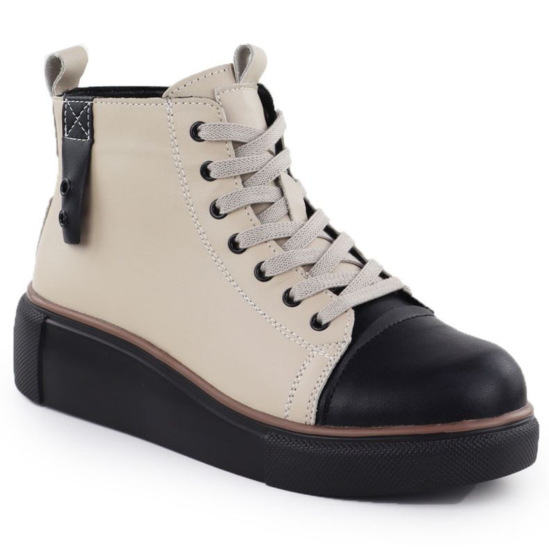 T.Sokolski Ženske kožne čizme izolirane bež. Sokolski Z24-218