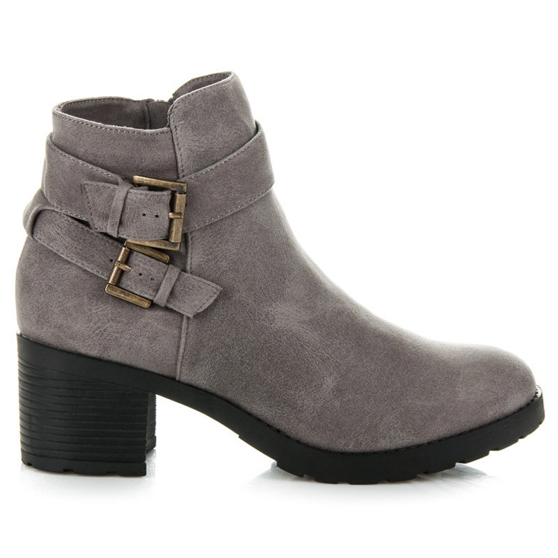 Kylie Sive čizme s kopčom siva