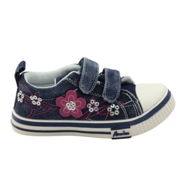 American Club American 15069 tenisice sa šljokicama tamnoplava ružičasta bijela