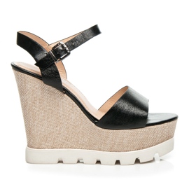 Super Mode Crne štikle na klin crna