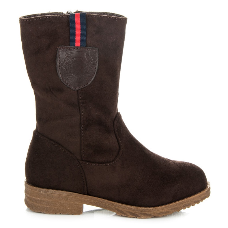 Top Shoes Suede dječje čizme smeđa