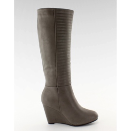Prekrivene čizme gornji BL3575 siva smeđa raznobojna