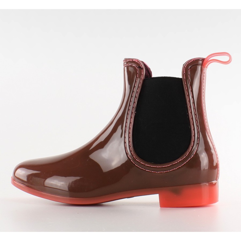 Kaloše s prozirnim koraljem PT28 smeđa