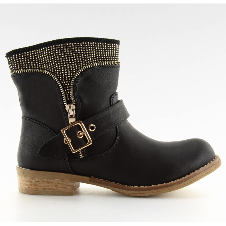 Čizme zlatne štipaljke crne STC87 crne crno