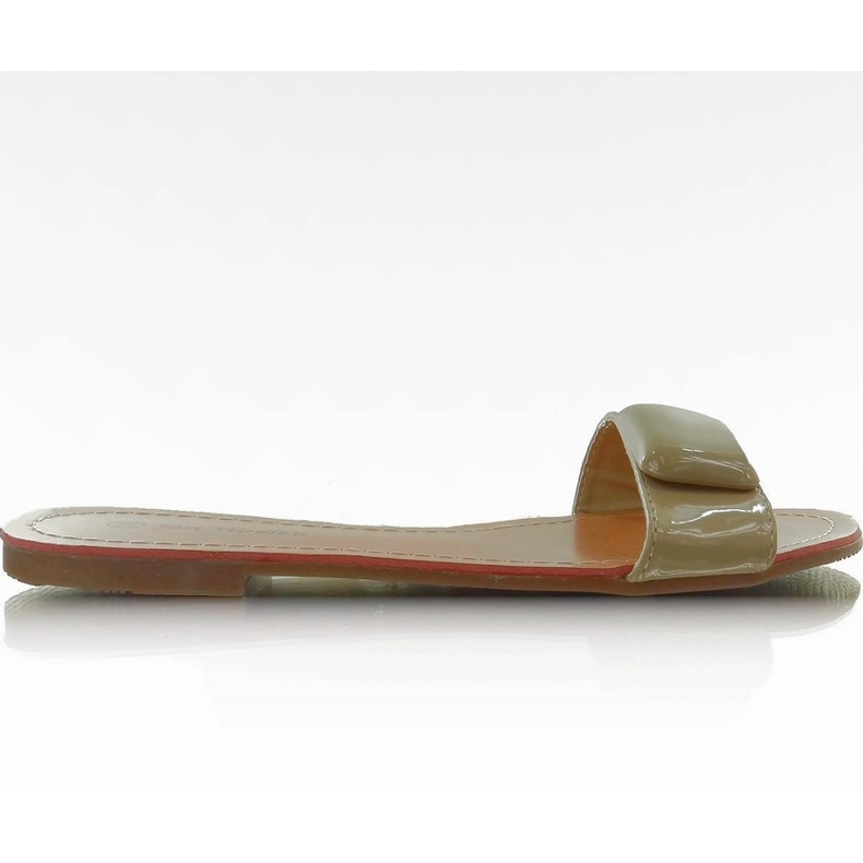 Papuče s remenom 8293-60 kaki