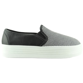 Tenisice slip-on tiny houndstooth SS02-02 Crne crna