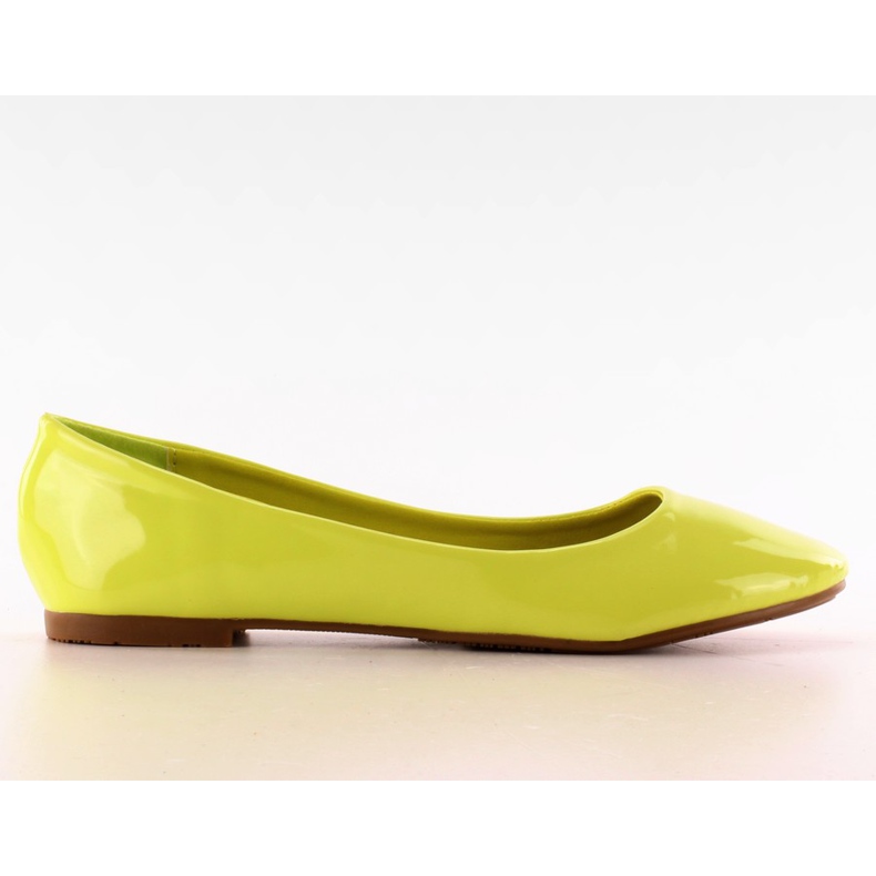 Balerinke od glatkog premaza T176 Green žuta boja