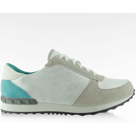 Y618 pastelne bijele sportske cipele Bijela višebojan smeđa