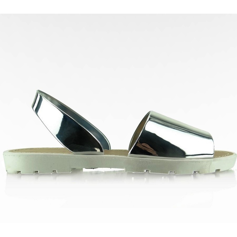 Sandale u stilu ogledala T-9117 Bijele siva