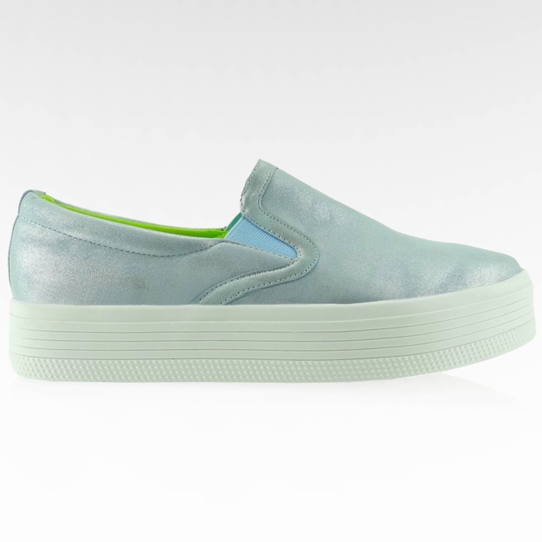 Kliznite na visoko potplato plavoj boji plava