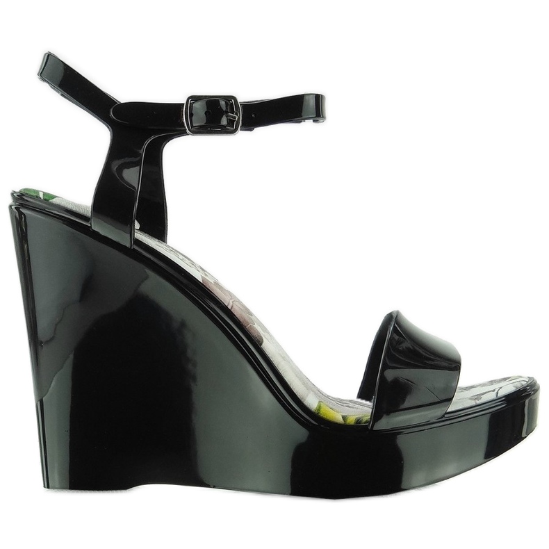 Sandale na klin Meliski PT-5201 Crna crno