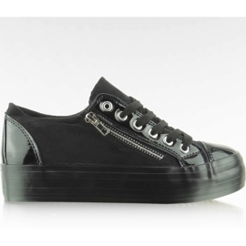 Tenisice s visokom petom YDB-27 crne crna