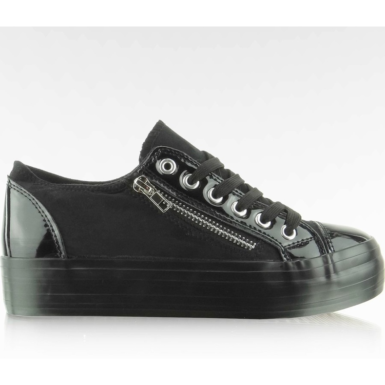 Tenisice s visokom petom YDB-27 crne crno