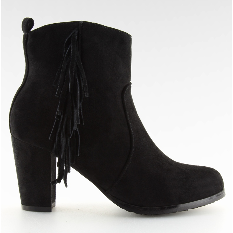 Čizme na gležnju s reseom JKD-14 crne crno