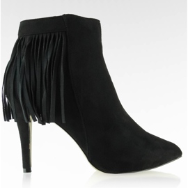 Prekrasne antilop čizme s crnim resicama crna