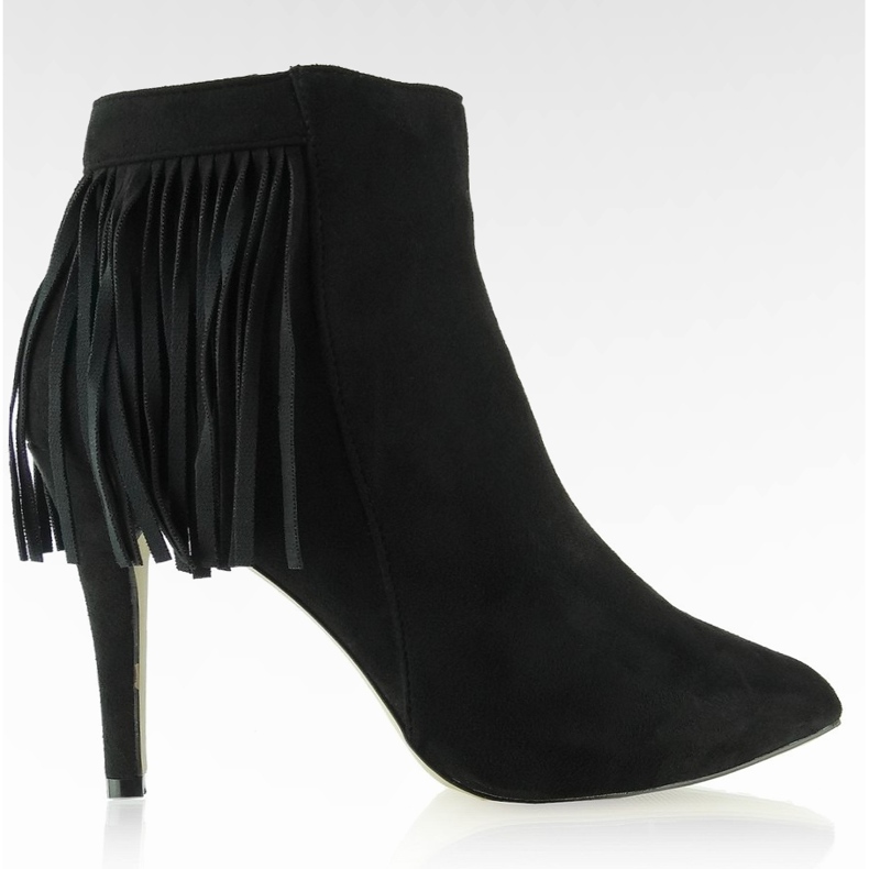 Prekrasne antilop čizme s crnim resicama crno