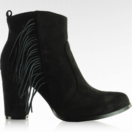 Kaubojske čizme s resicama A-238 crne crna