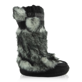 Mulckki čizme za snijeg za djecu 58812E crne siva crna