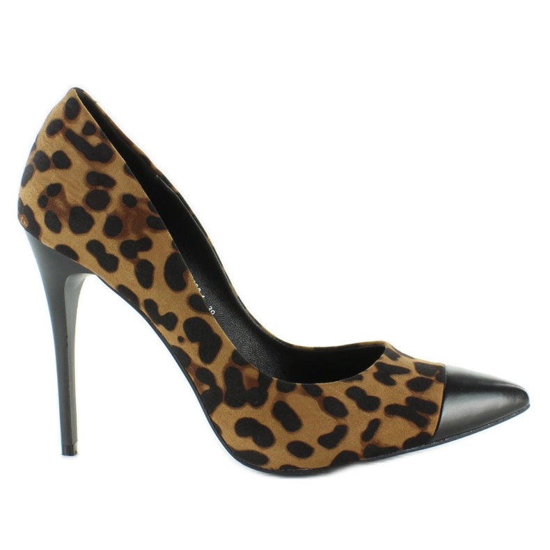 Potpetice s leopard printom E433 smeđa crno