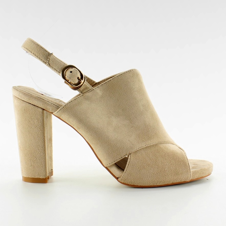 M227P Bež sandale sa širokim potpeticama