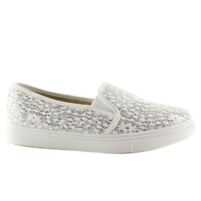Slip-on pastele od čipke XIN07P Bijela