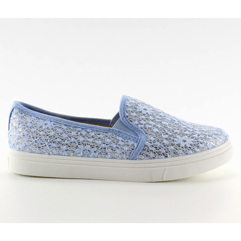 Slip-on pastele od čipke XIN07P Svijetlo plava